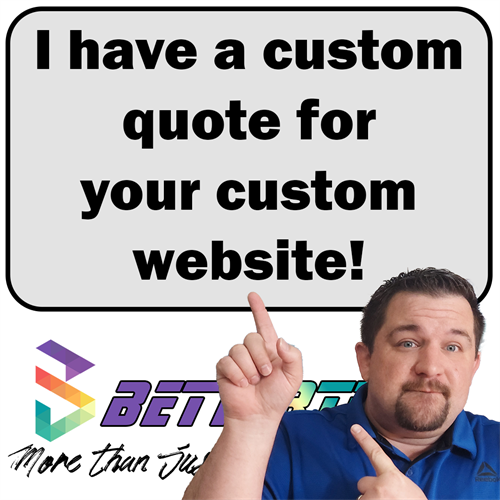 Every site can be build custom!