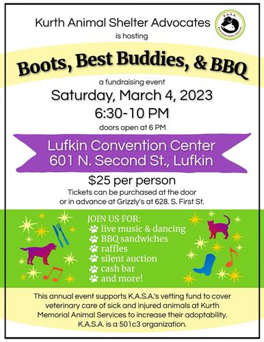 Boots, Best Buddies, & BBQ - Mar 4, 2023 - Lufkin Chamber of Commerce -  Join the Chamber