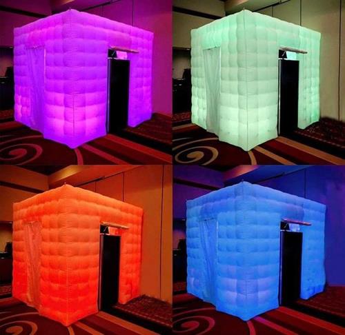 Light Lounge is a modern twist to a classic concept of enclosing the photo booth space. This 8x8 enclosure has LED lights late allow us to strobe various colors or leave steady one solid color. Great way to elevate and evening event! 