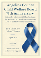 Angelina County Child Welfare Board 75th Anniversary Ceremonial Flag Raising