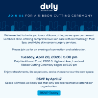 2026 Ribbon Cutting - Duly Health and Care Dermatology