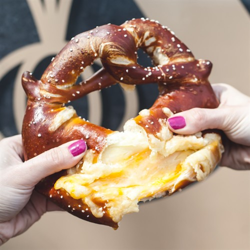 Triple Cheese Stuffed Pretzel