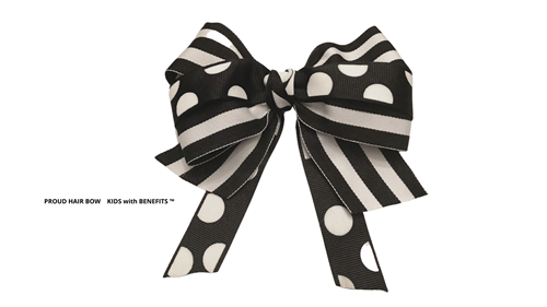 Stylish Polka Dot and Stripe stylish hair bow for kids and adults