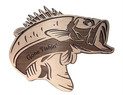 Bass Fisherman sign - customizable