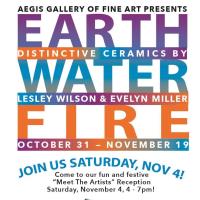 Meet the Artists Reception AEgis Gallery's Earth Water Fire: Distinctive Ceramics