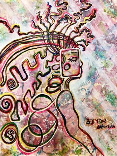 Be You "3" 2nd Edition 18 x 24 mixed media ink/acrylic on archival paper
