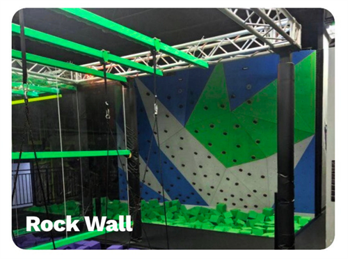 Rock Wall - Climb the rock wall and hit the buzzer!