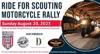 Ride for Scouting Motorcycle Rally at Double Wing Brewing Co & Debonné Vineyards