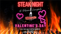 Feb. 14 Valentine's Steak Night Dinner at Debonne Vineyards