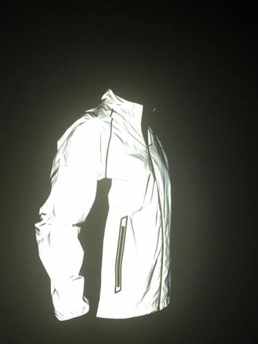 And the reflective jacket AFTER (using just a flash camera-same room)