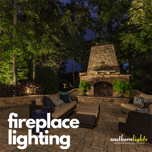 Fireplace Lighting by Southern Lights on Smith Mountain Lake SML
