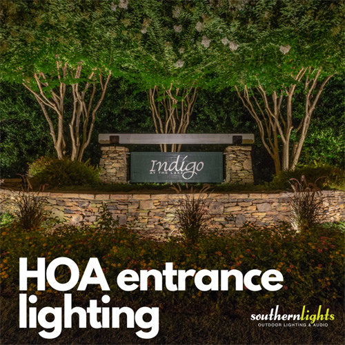 HOA Entrance Lighting by Southern Lights on Smith Mountain Lake SML