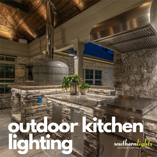 Outdoor Kitchen Lighting by Southern Lights on Smith Mountain Lake SML