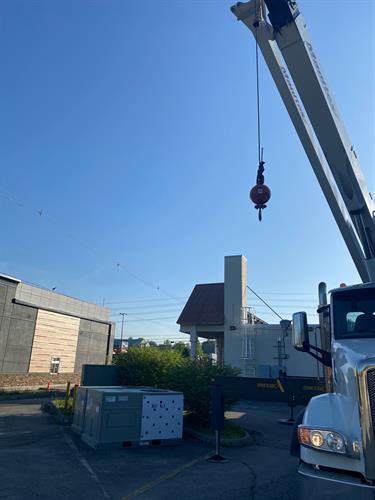 Crane Day for HVAC Installation 