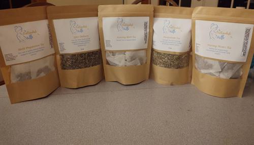 Samples of herbs used for doula client (depends upon package purchase option)