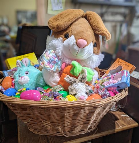 Easter Basket Raffle $1 a ticket, going to Charity in Newport going to pick what people respond to the most.