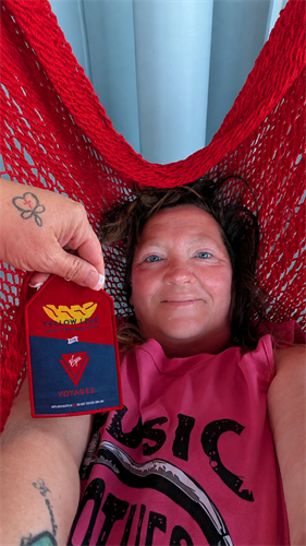 Virgin Voyages Signature Red Hammock 