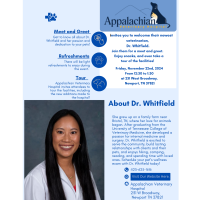 Meet and Greet for Dr. Whitfield- Appalachian Veterinary Hospital