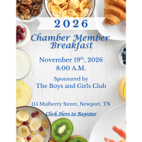 Chamber Member Breakfast- Please come to our most popular networking event. Meet other members and h