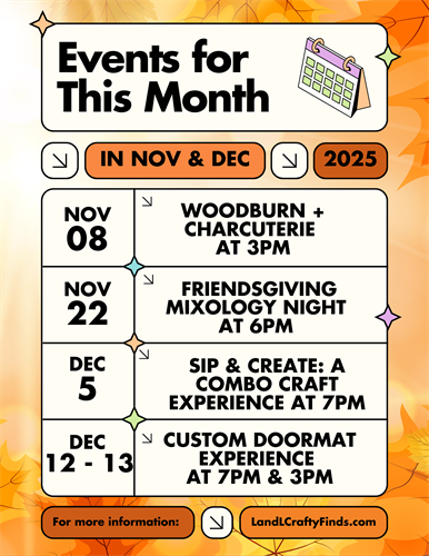 Nov/Dec Calendar of Events