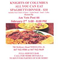 Kinghts of Columbus ALL YOU CAN EAT Spaghetti Dinner - $10