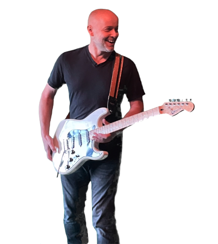You might recognise our lead guitarist as Steve Wares, BABC Chairman!