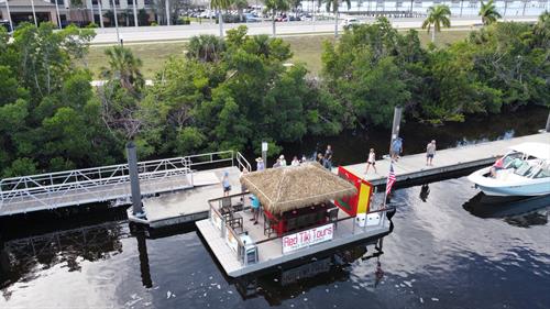 Arial view of Red Tiki Tours