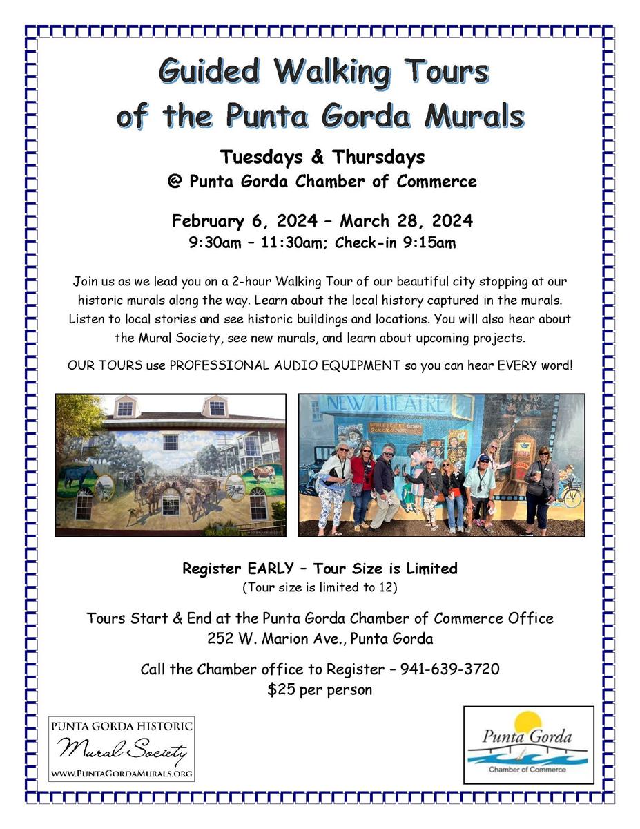 Guided Walking Tours of the Punta Gorda Murals Mar 28, 2024