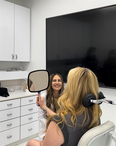 Dr. Sherly Soleiman treating patients at Cosmetic Injectables Center Medspa in Sherman Oaks. As our MD on-site, Dr. Soleiman is in our medical spa training our team of injectors regularly, and treating her own patients.