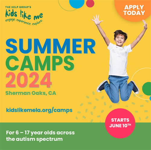 Kids Like Me Summer Camps 2024: Specialized Day Camps for children ages 6-17 across the autism spectrum and other special needs!