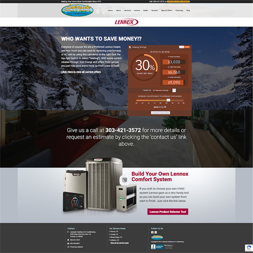 Lakeside Heating & Air Website Design