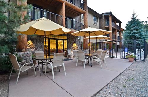 Enjoy your meal in sunshine on our breakfast patio