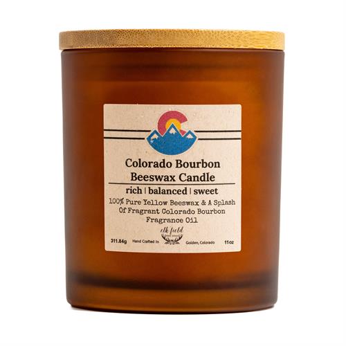 Colorado Bourbon Beeswax Candle 10oz