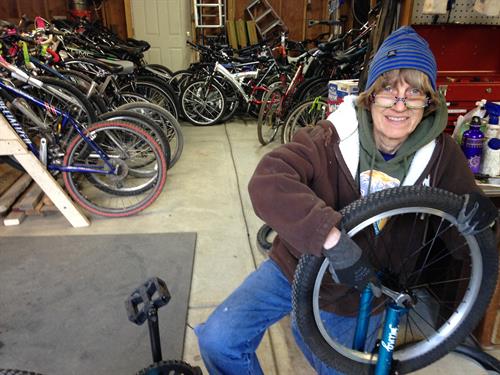 Fixing a kid's bike for Christmas