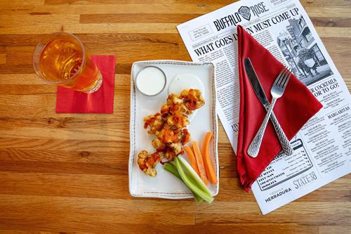 Our shareables are irresistible [pictured here: Cauliflower Wings]