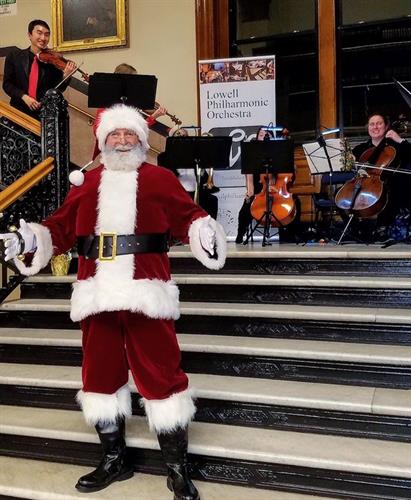 Santa and LPO at Lowell City Hall December 2019