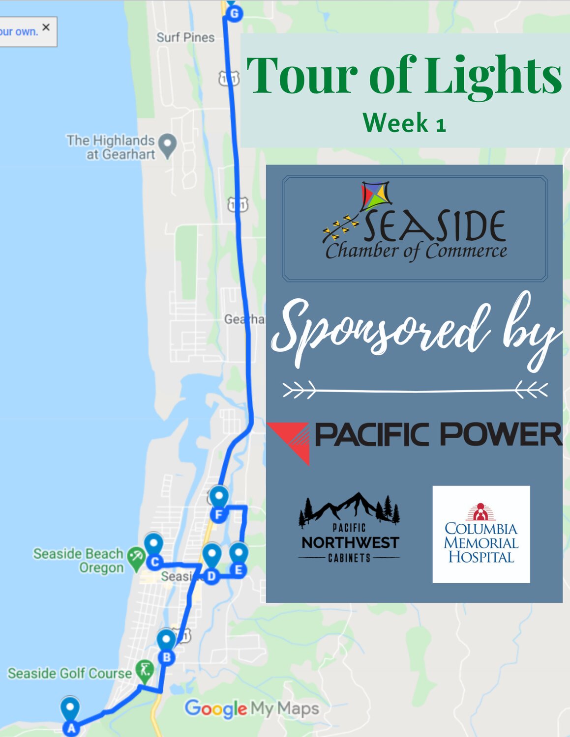 Week 2 - Holiday Lights Tour! Seaside and Gearhart Area