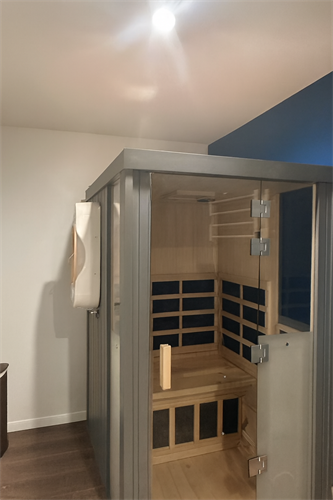Infared Sauna with halo and aromatherapy to ease those muscles. 