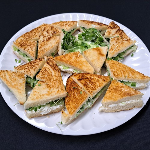 Microgreen Cucumber Sandwich Points