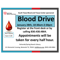 Blood Drive with South Texas Blood and Tissue Center