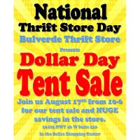 Bulverde Thrift Store Presents Dollar Day Tent Sale