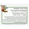 Lunch and Learn - Simplify Your Life Through the Holidays