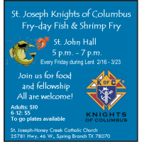 Fry-Day Fish & Shrimp Fry by the St Joseph Knights of Columbus