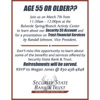 Senior 55 Account & Trust Financial Services presentation