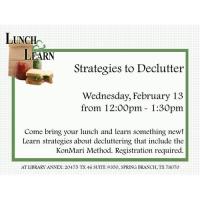 Lunch and Learn - Strategies to Declutter