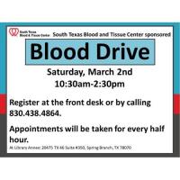 Blood Drive with South Texas Blood and Tissue Center