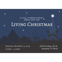 St Paul Lutheran Church's Annual Drive Thru LIVING CHRISTMAS