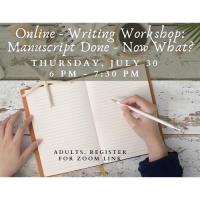 Online - Writing Workshop: Manuscript Done - Now What?
