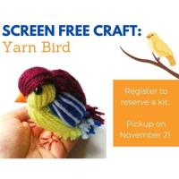 Screen Free Saturday Craft Kit for Adults and Teens.-Yarn Garden Bird