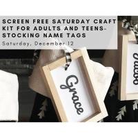 Screen Free Saturday Craft Kit for Adults and Teens-Stocking Name Tags
